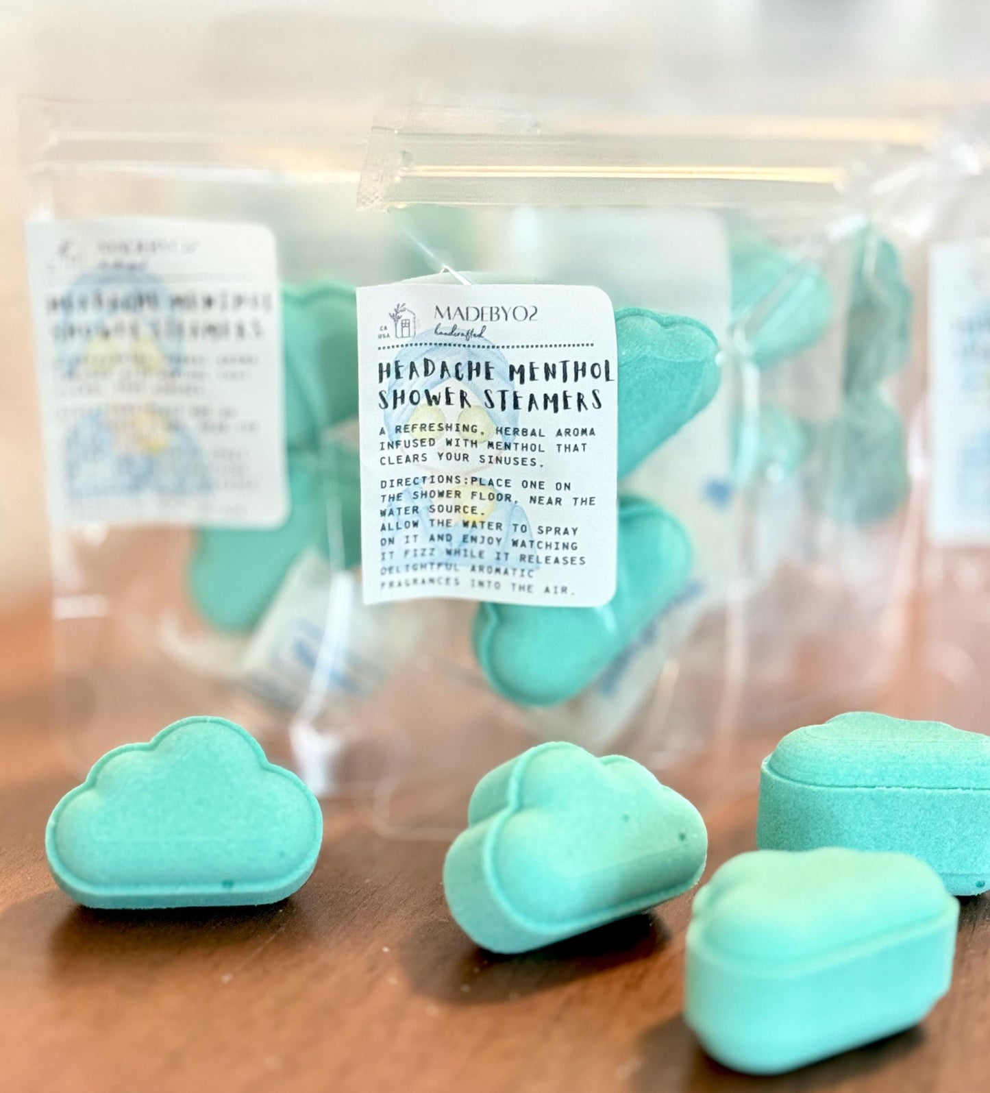 Handcrafted Shower Steamers, shower bombs, bath steamers.